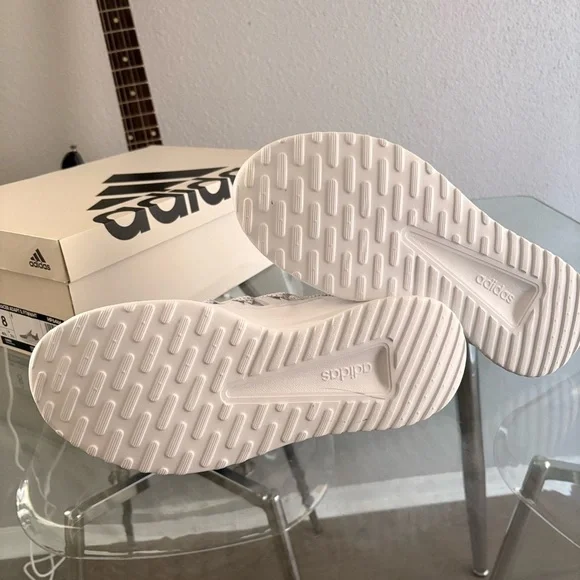 adidas White Gray Athletic Shoes - Picture 2 of 4